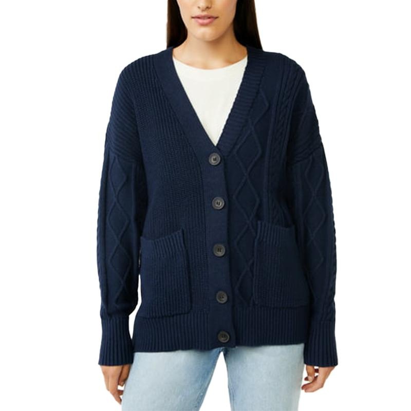 New Fashion Fall Autumn Winter Knitted Sweater Ladies Multicolor Loose Casual Cardigan Solid Color Womens Sweaters Cardigan – Ladies Sweater and Striped Sweater price|S, S/M/L/Customized Size