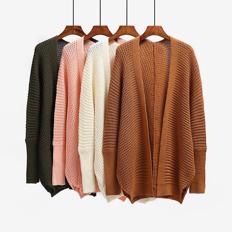 OEM Sweater Cardigan Ladies Casual Loose Knit V-Neck Long Sleeve Knitted Cardigan Sweater Women – Cardigan and Cardigan Knitwear price|S