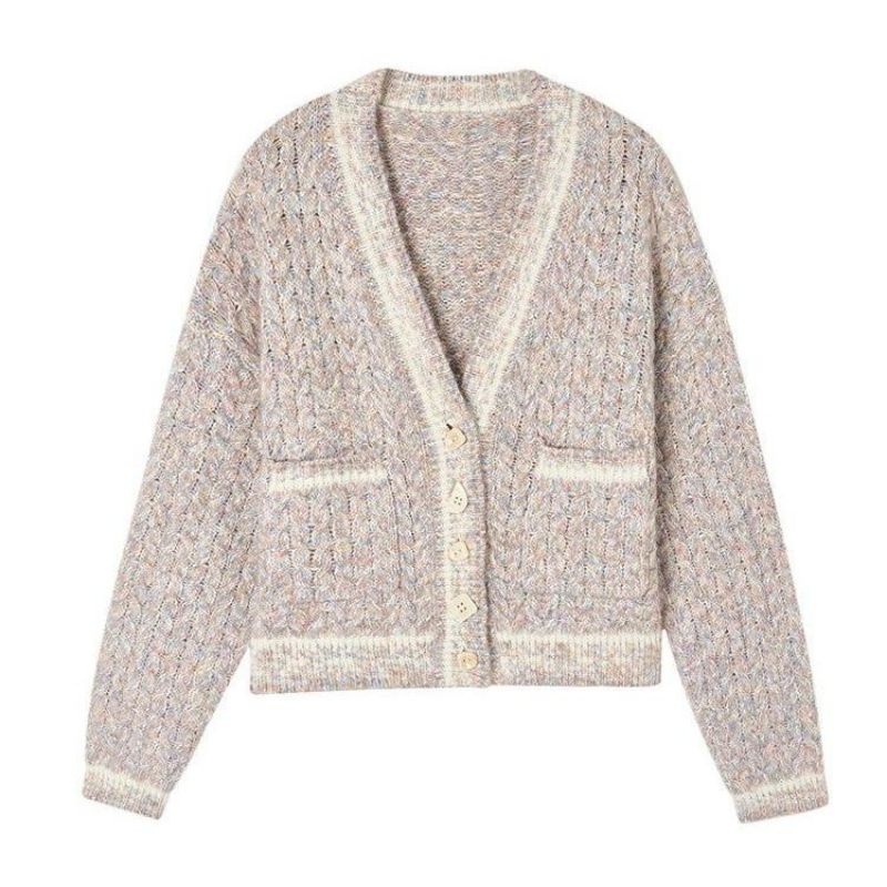 Source Plant Custom Multi-Color Warm Womens Sweater V Neck Cardigan – Women Sweater and Womens Knitwear Coat price|S/M/L/Customized Size