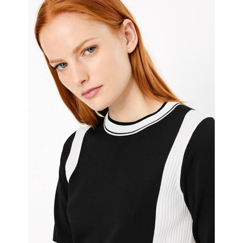 Women Fashion Round Neck 3/4 Sleeveless Sweater – Dress and Clothes price|S