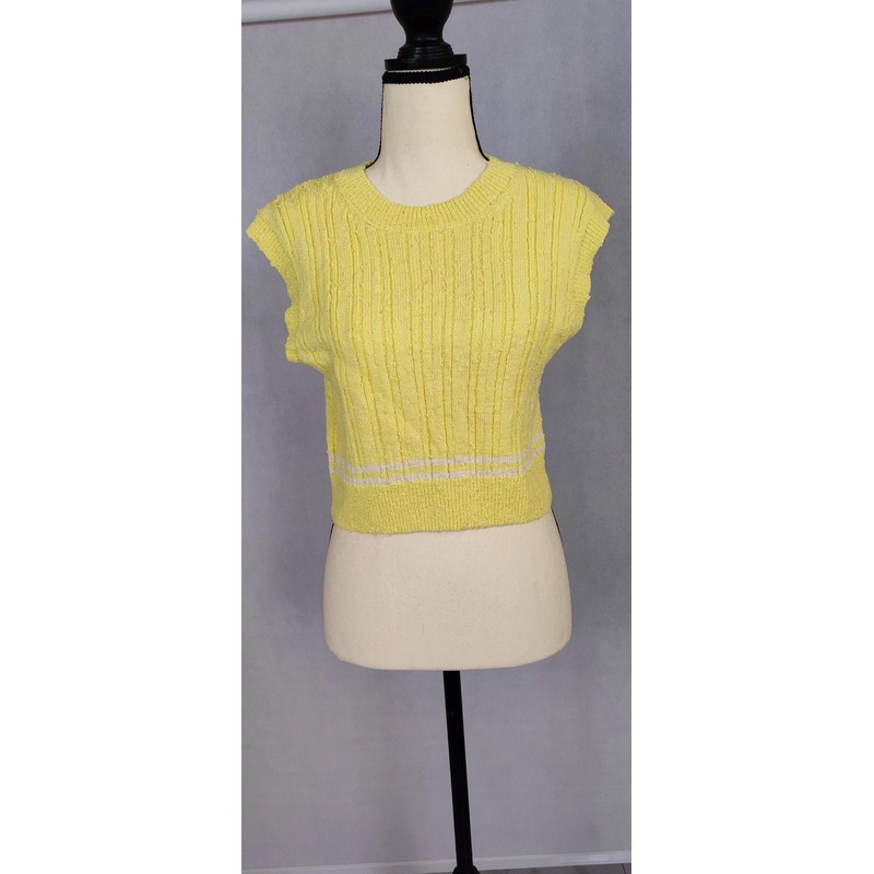 Womens Ribbed Knit Crop Sleeveless Round Neck Sweater Vest Crop Tank Top – Women Fashion and Women Clothes price|S