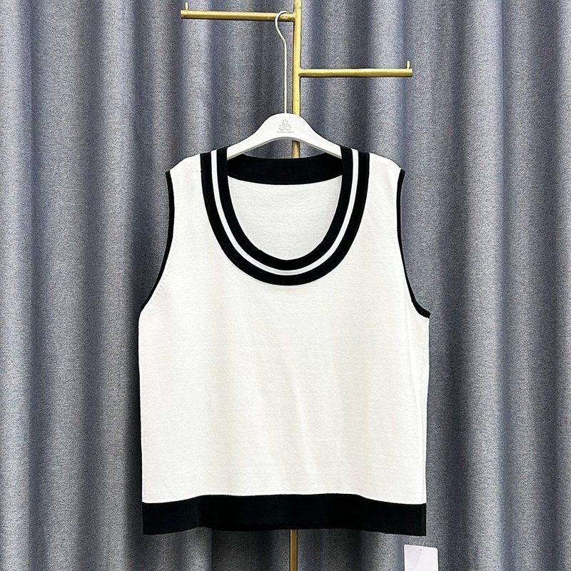 Womens Summer Clothing Thin Pullover Knit Tank Top Sleeveless Knitwear Vest – Customized Factory Sweaters and Slim Fit Sweater Women price|Free Size