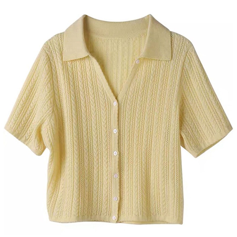 100%Cashmere Polo Cardigan for Lady Cable Customed Sweater – Cardigan Sweater and Women Sweater price|S