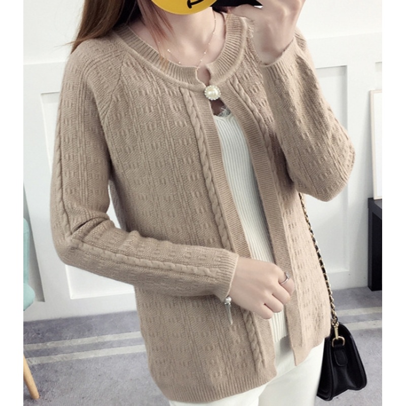2017 Knitted Sweater Coat Female Loose Wild Coat (BTQ220) – Knitted Sweater and Women Sweater price|S