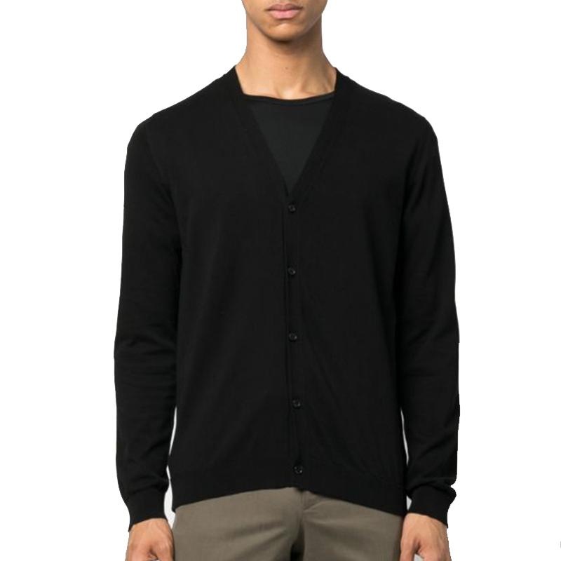 2023 Autumn Fashion Slim Fit Short Men Knitwear Solid Color Minimalist Cardigan Men V-Neck Single-Breasted Sweatshirt Mens Coat – Mens Sweater and Striped Sweater price|S, S/M/L/Customized Size