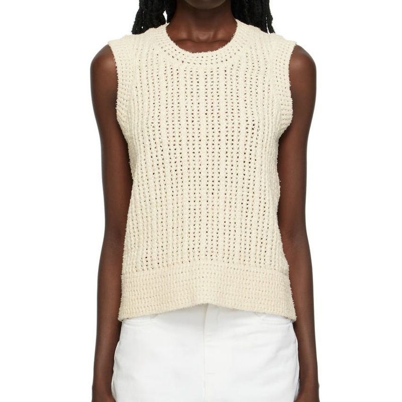 2023 New Fashion Custom Crew Neck Sleeveless Pointelle Knit Women Sweater Msw459 – Knitted Cashmere Sweater and Knitwear price|S, Customized