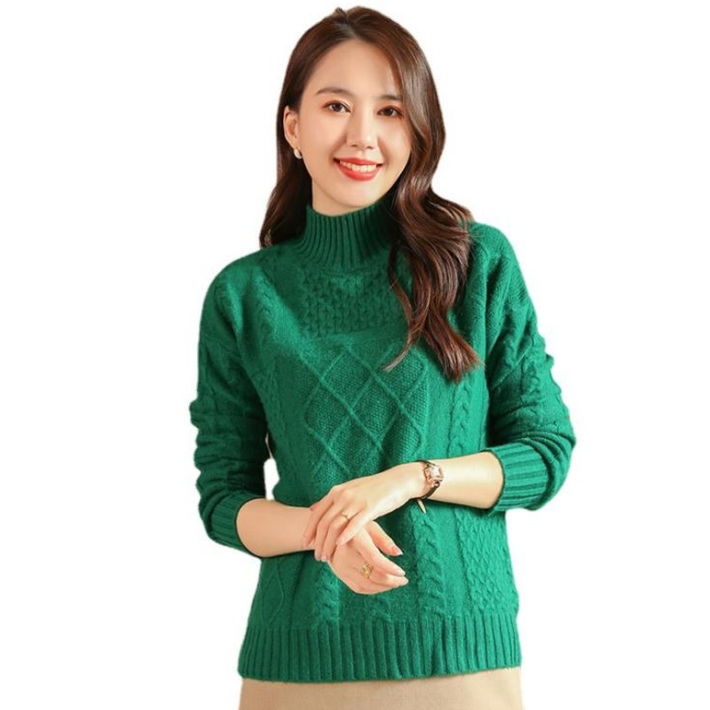 Autumn Winter Womens Soft Warm Long Sleeve Pullover Turtleneck Knitted Jumper Sweater – Knitwear and Jumper price|S