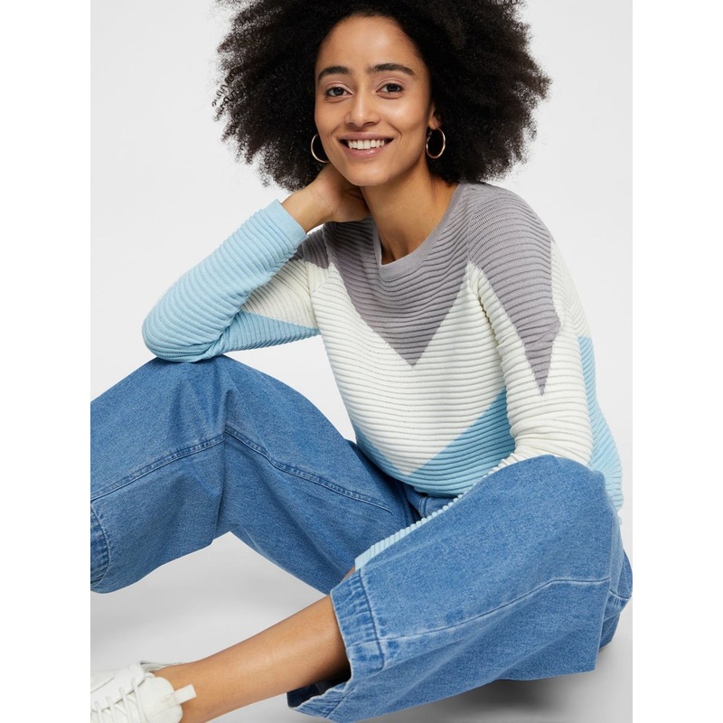 Ladies&rsquor; Round Neck Long Sleeve Fashion Knit Pullover – Dress and Clothes price|S, as Your Size Spec.