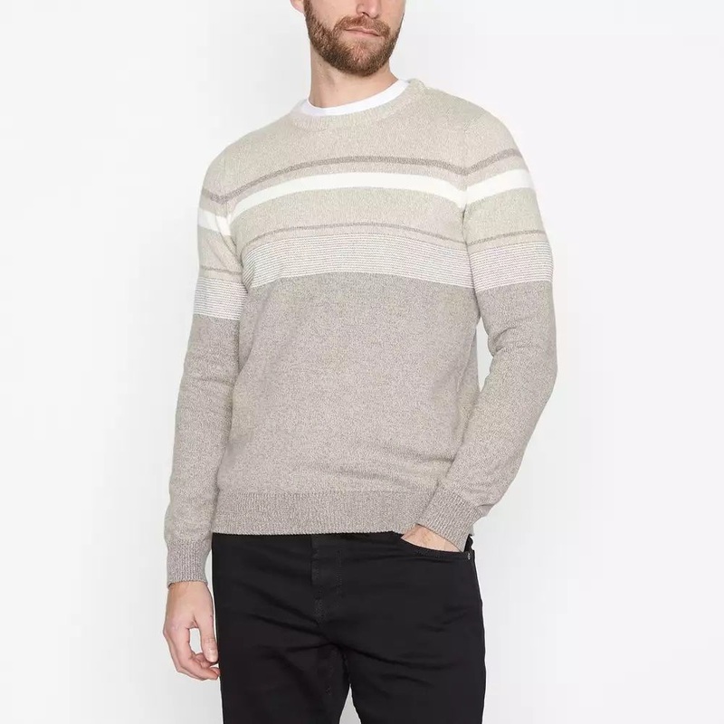 New Natural Striped Yoke Cotton Jumper Sweater – Dress and Clothing price|S