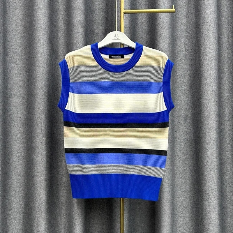 Strength Factory Custom Ladies Pullover Jacquard Sleeveless Round Neck Sweater Vest – ODM Knit Sweater and Custom Round Neck Sweater Women price|Free Size