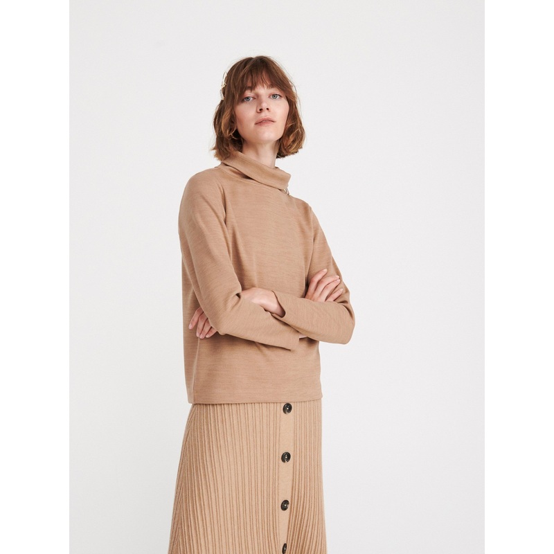 Women Knitted High Neck Cardigan with Zipper – Dress and Clothes price