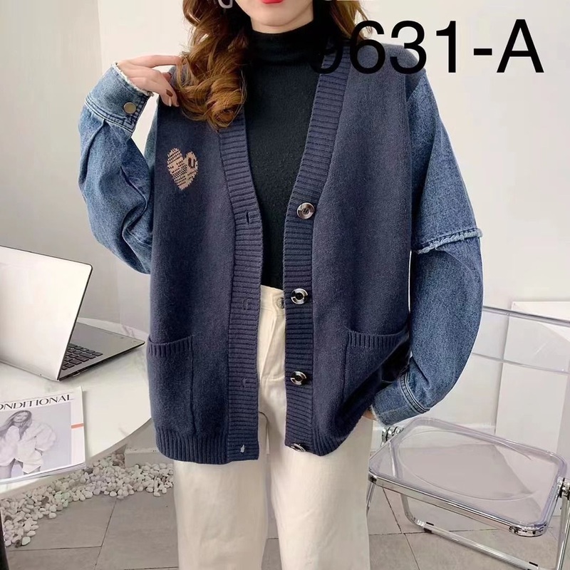 Women Pocket Letter V-Neck Button Cardigan Knitwear Sweater in Stock – Sweater Jumper and Sudaderas price|S