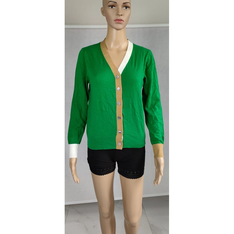 Womens Casual Lightweight Long Sleeve Button Down Classic Knit Vneck Green Cardigan Sweater – Women Fashion and Women Clothes price|S