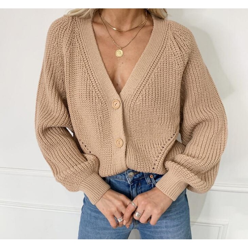 2021 V Neck Oversized Knitted Sweater Solid Casual Knitwear – Sweater and Cardigan Sweater price|S
