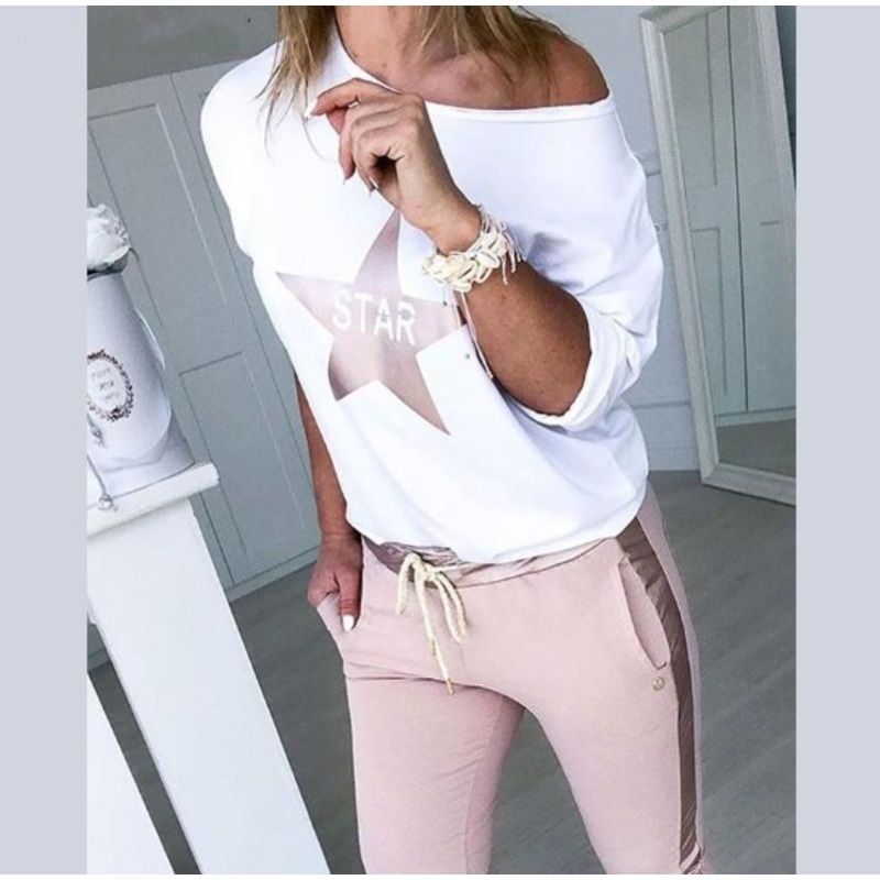 High Craft Wholesale Solid Color Cotton Long Sleeved Trousers 2 Piece Set Woman Casual Wear Suit Sweatshirt – Sweater Women and Lady Sweater price|S