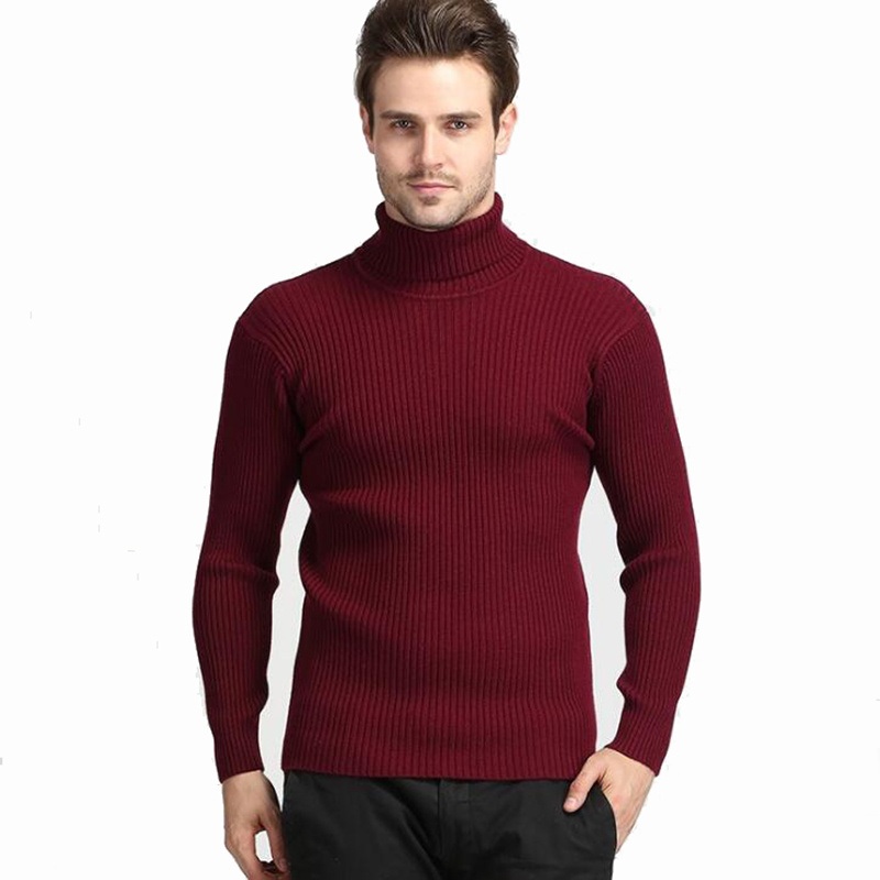 Winter High Neck Thick Turtleneck Mens Slim Knitwear Pullover Sweaters – Autumn Winter Sweater Top and Sweater Pullover price|S, M, L, XL, 2XL, 3XL
