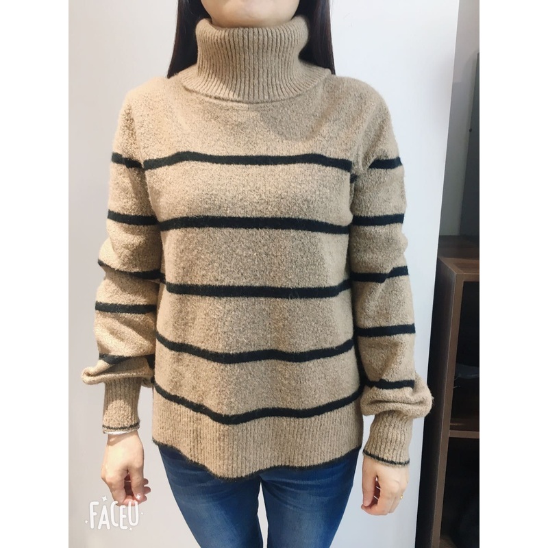 2022 Ladies Fashion Stripes Design Trutleneck Knitted Pullover Sweater – Womens Pullover and Womens Knitwear price|S