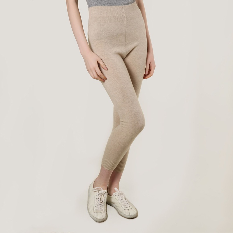 High Waist Plain Knit Beige Cashmere Knitted Pants – Cashmere Pants and Cashmere Jogger price