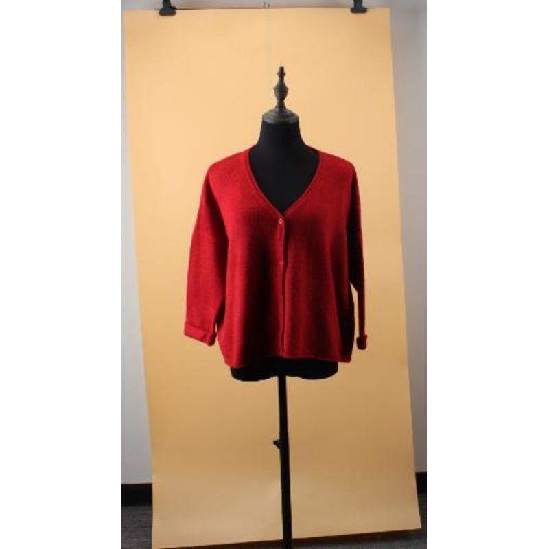 Womens Open Front V Neck Button Down Cardigan Crop Knitwear Top Sweater – Ruff Hem Sweater and Hot Sell Knit Cardigan price|S