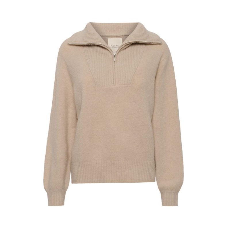 Fashion Relaxed Stand-up Collar Wool Sweater Zipper Alpaca Pullover for Women – Knitwear and Knitting Sweater price|S