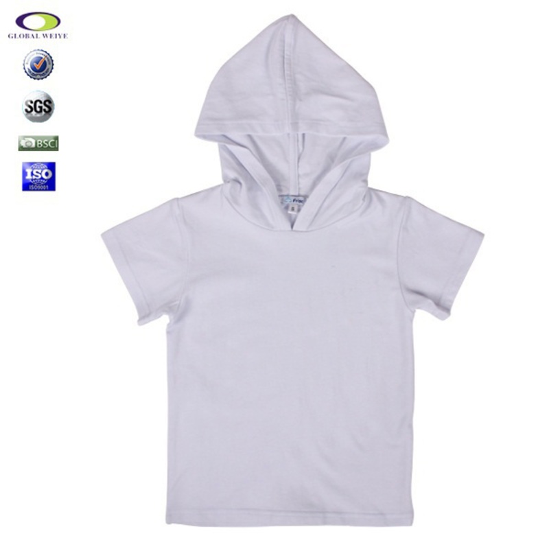 Wholesale 100% Cotton White Plain Mens Short Sleeve Pullover Hoodie – Mens Short Sleeve Hoodie and Short Sleeve Hoodie price|S, Custom Size