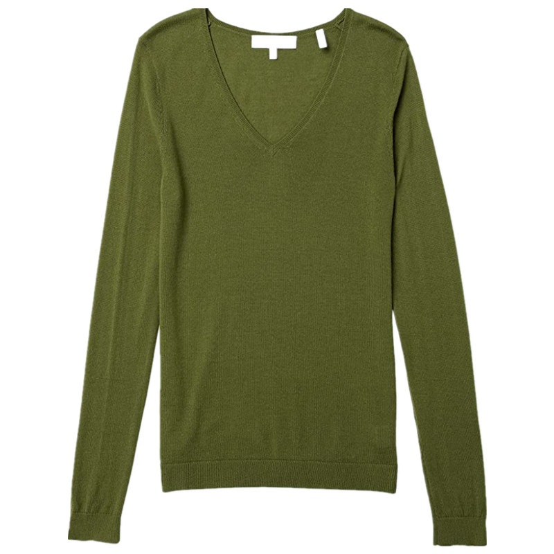 Womens Merino Wool Long Sleeve V-Neck Sweater – Thermal and Merino Wool price|S