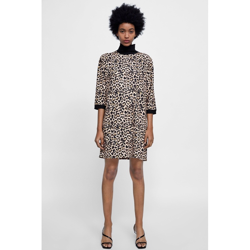 Ladies fashion Animal Prints Sweater Dress with 3/4 Sleeve – Sweater Dress and Ladies Dress price|S
