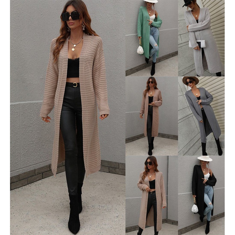 Winter Cardigan Fashion Ladies Clothes Pure Color China Manufacturer Street Cozy Casual Women Knitting Long Cardigan Sweater – Woman Sweaters and Long Cardigan Sweater price|S