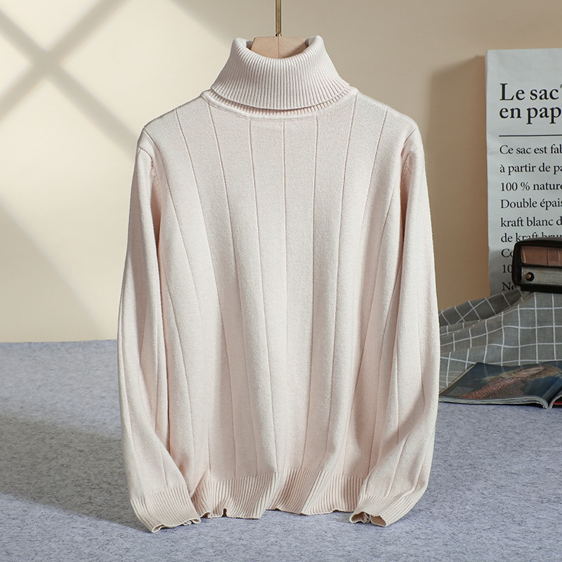 Winter Ladies Pullover Heather Solid Color Casual Knitted Shirt Turtleneck Women Sweaters – Baby Clothes and Clothing price|S