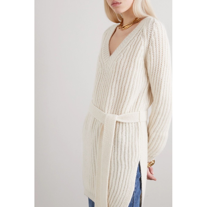 Womens Belt Rib Alpaca Blend Sweater – Dress and Clothes price|S