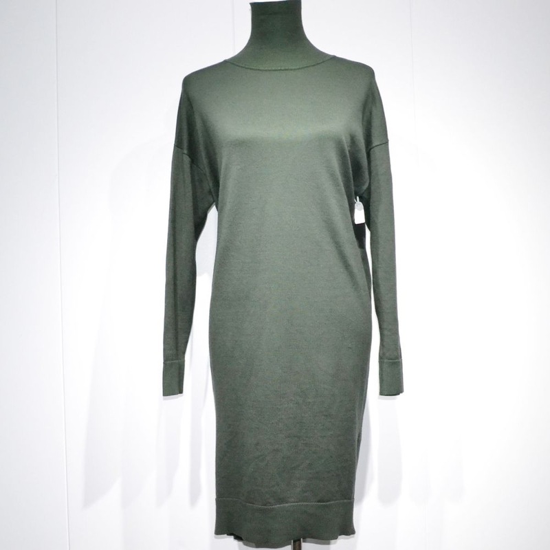 Womens Fashion High-Neck Slim-Fit Long Long Sleeve Cashmere Knit Dress – Woolen Sweater and Cardigan Knit price|Free Size