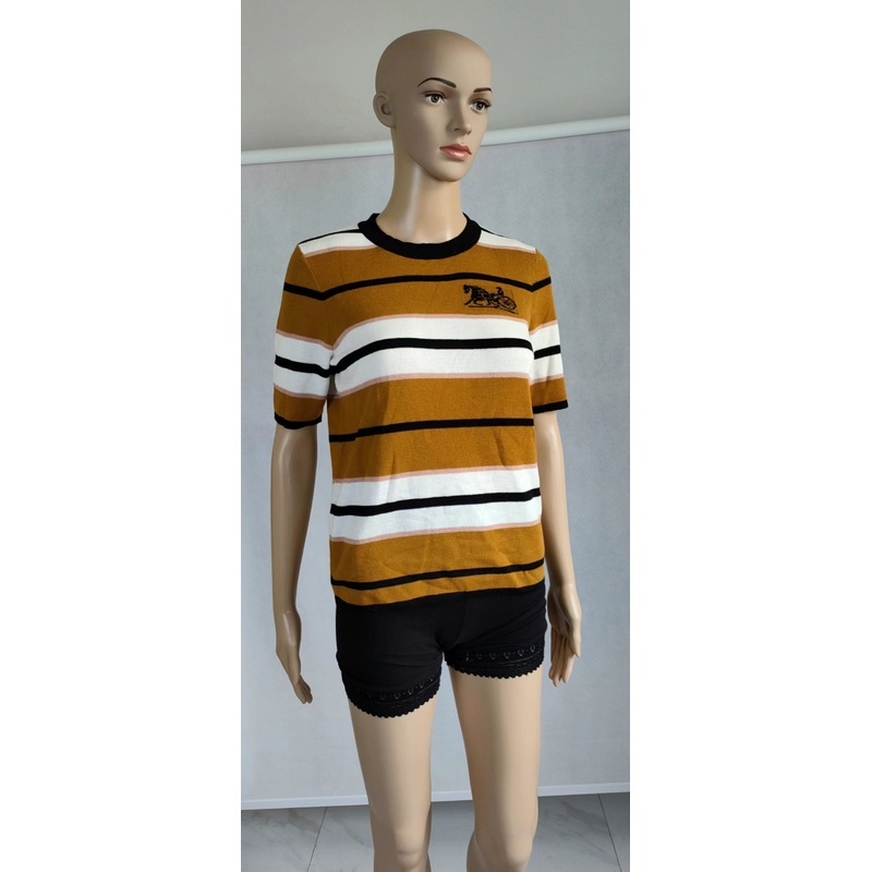 Womens Stripe Pullover Sweaters Soft Tops Short Sleeves – Women Fashion and Women Clothes price|S
