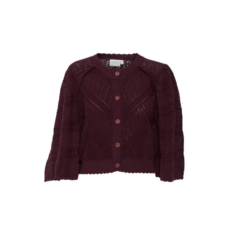 100% Organic Cotton Hollow out Knitting Cardigan 3/4 Sleeve Crew Neck Sweater for Women – Clothing and Cardigan price|S