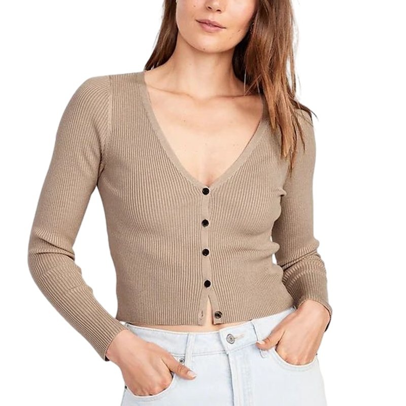 Brand Custom Wool Sweater Ladies Lapel Coat Jumper Solid Colour – Ladies Sweater and Striped Sweater price|S, S/M/L/Customized Size