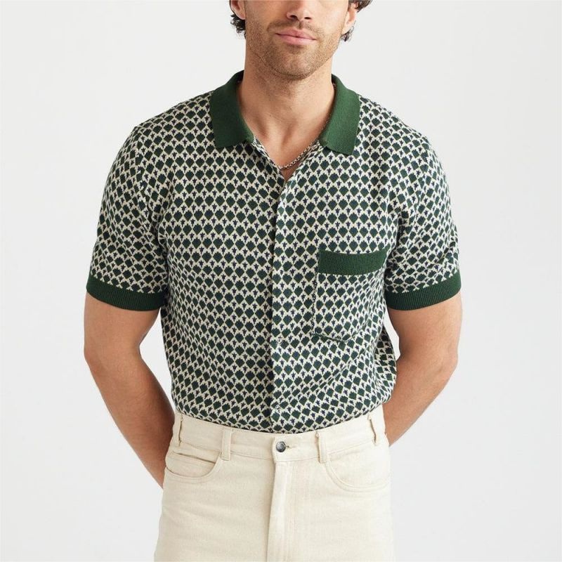 High Quality Custom Knitted Polo Shirt Summer Mens Short Sleeve Sweater Mens Pullover – Men Sweater and Custom Mens Polo Shirts price|S, S/M/L/Customized Size
