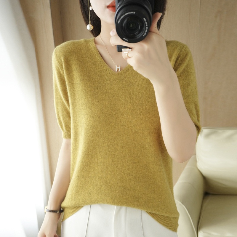 OEM Various Colors Pullover Elbow Sleeve Ladies Knitted Cashmere Sweater – Knitted and Elbow Sleeve price|S–Xxxl, Customize