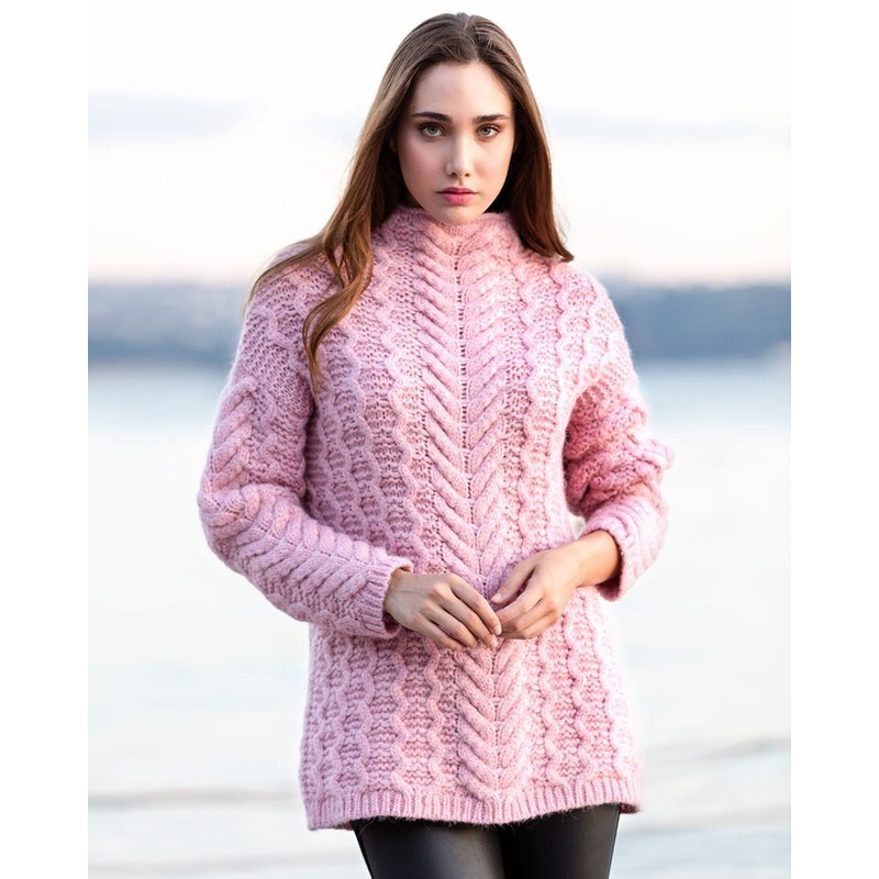 Plus Size Fashion Ladies Clothing Pink Sweater Clothes – Dress and Clothing price|S