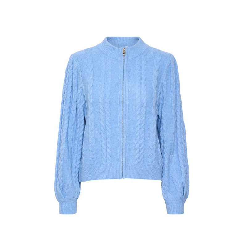 Zipper Round Neck Knitting Polyacrylic Cardigan Casual Fit Long Sleeve Polyamide Sweater – Knitting Cardigan and Knitting Sweater price|S
