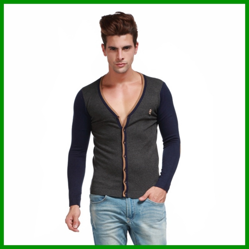 Cheap Price Spring and Autumn Long Sleeve Sexy Knitting Cardigan Sweater for Men – Sweater and Men Sweater price|S
