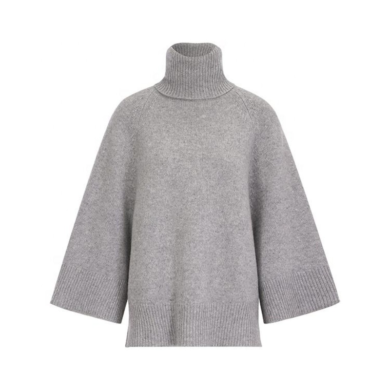Custom Winter Turtleneck Loose Knitted Pullover Plus Size Womens Sweaters Knitwear Manufacturer – Jumper and Cashmere Sweater price|S, Customized