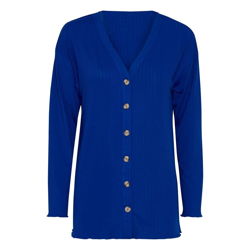 Dark Blue Knitting Cardigan Sweater Women Sweater with Buttons for Spring and Fall – Women Clothing and Ladies Sweater price|S