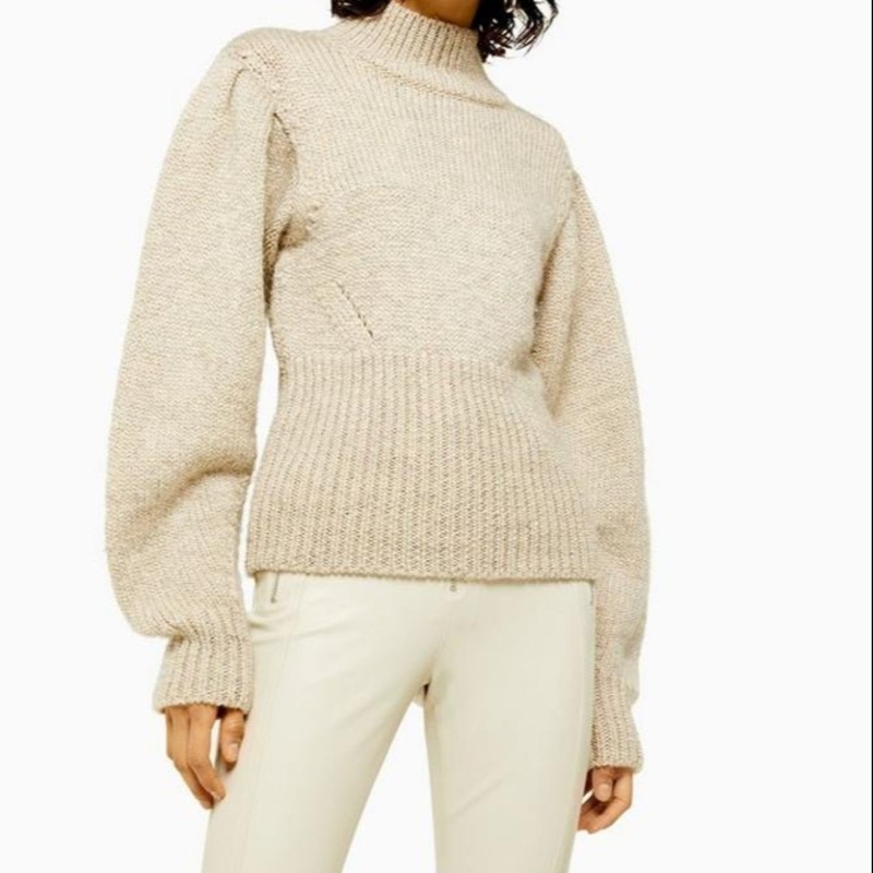OEM Women Knitting Sweaters Mujer Banana Sleeve Funnel Neck Jumper – Women and Oversized Sweatshirt price|S