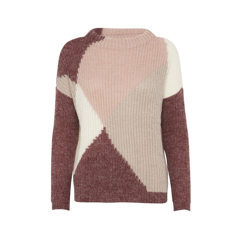 Tawney Port Mix Pattern Knitting Pullover Sweater Fashion Sweater Women Clothing – Women Clothing and Ladies Sweater price|S