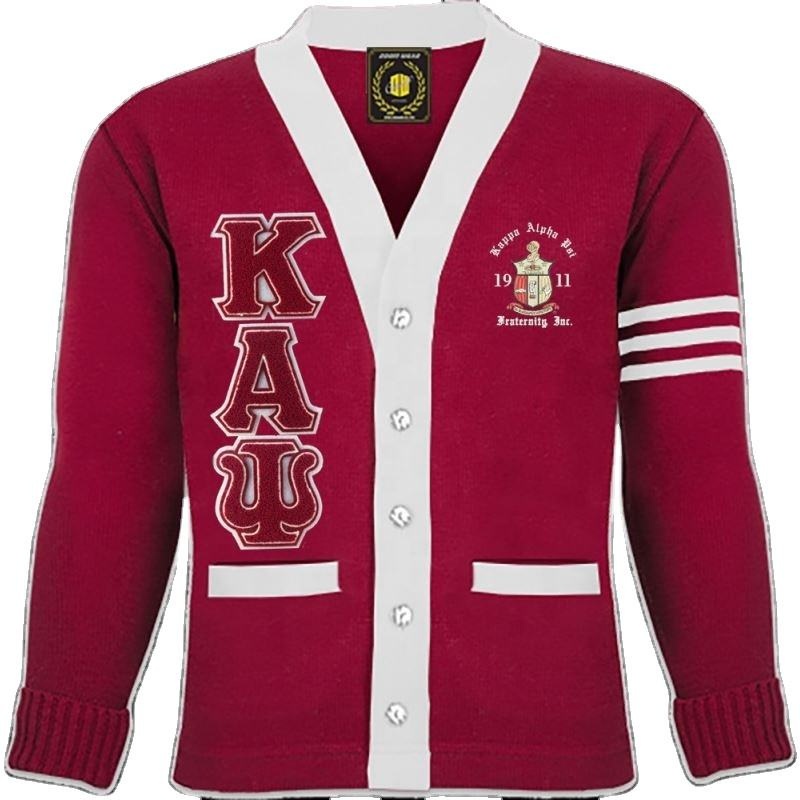 Wholesale Custom School Uniform Knitwear Classic Greek Apparel Cardigan Knitted Varsity Sorority Cotton Acrylic Sweater – Knitted Pullover and Knitwear price|S