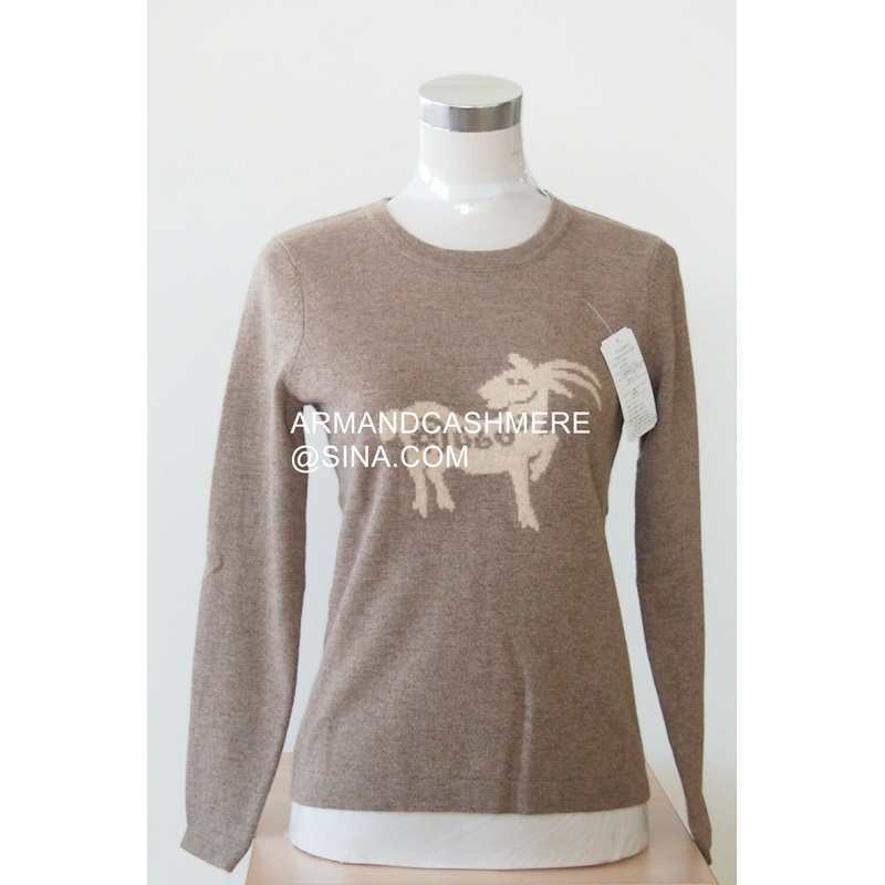 Womens Cashmere Sweater with Jacquard Goat (ZH2014-10) – Cashmere Sweater and Womens Cashmere price|S