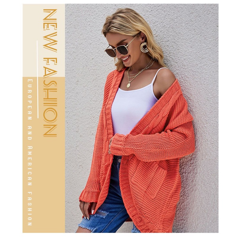 Womens Open Front Long Sleeve Chunky Knit Cardigan Sweaters Loose Outwear Coat – Knitted Cable Sweater and Chunky Knit Cardigan price|S