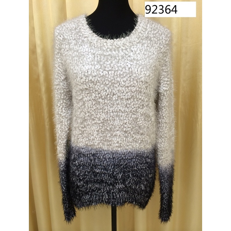 Knitted Pullover Sweater Pattern Gradient Gauge Crew Neck Pullovers for Women – Knitted Pullovers and Women Lightweight Sweaters price|S