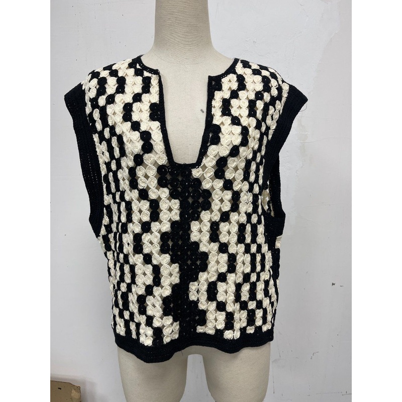 Nnr Cropped Vintage Grandma Crochet Openwork Custom Ladies Modest Crochet Knit Sweater – Crochet Knitwear Sweater Dress price