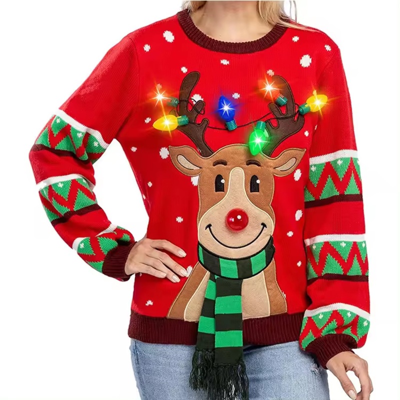 2024 New Men Christmas Pullover Sweater LED Light Knitting 100% Acrylic Funny Christmas Sweater Women with LED Lights – Pullover Sweater and Cardigan Sweater price|<span style="font-size:16px;"><span style="color:|222222;"><span style="border:0px;padding:
