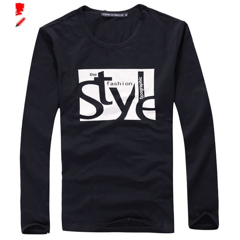 Cotton Digital Printing Long Sleeve Black Sweater – Sweater and Cotton Sweater price